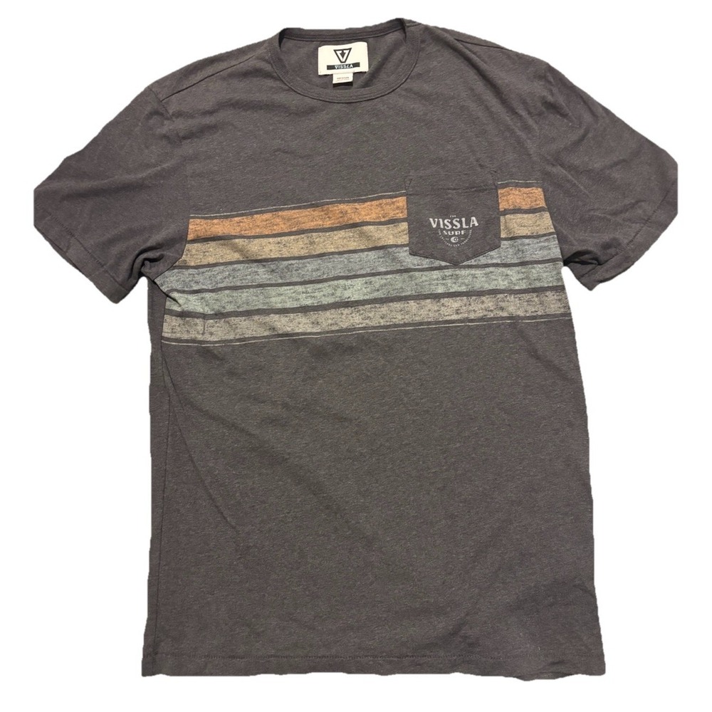 Vissla Pocket T-Shirt Mens Medium Surf Tee Sustainable Eco Billabong‎ O'Neill - Picture 2 of 8